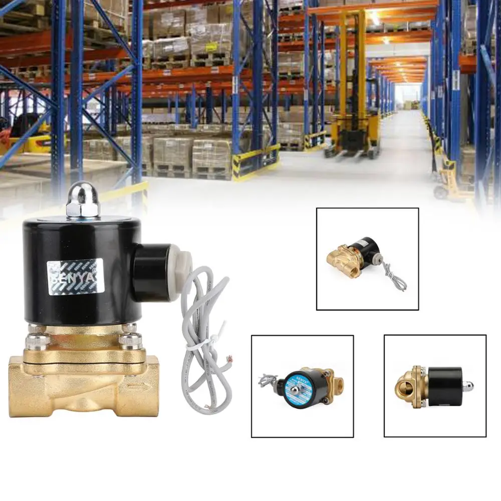 Areyourshop 1/" AC 220V AC220V DC 12V 24V латунный Электрический электромагнитный клапан нормально закрытый водный воздушный G1/2