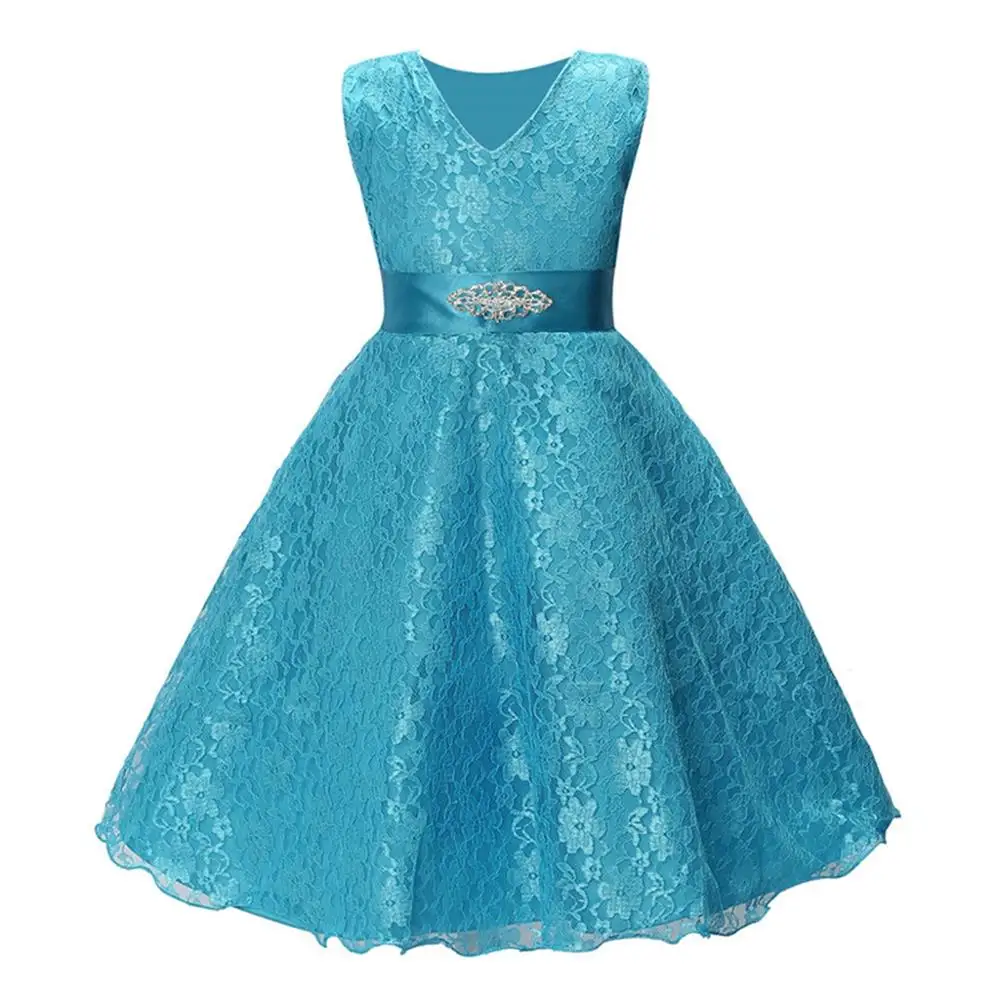 Acheter Robe de soirée princesse pour filles, motif floral, tenue de mariage pour enfants, 2022 pas cher