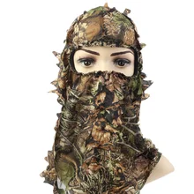 Камуфляжные охотничьи костюмы для охоты с листьями, с капюшоном, с зелеными листьями, с сеткой, с отверстием для глаз и узором в виде листьев, Охотничьи аксессуары