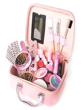  Pretend Play Cosmetics Set Beauty Makeup Kit Children Girls Birthday Gift Toy Non-toxic Washable Beauty Makeup Box Baby Toy Gift 