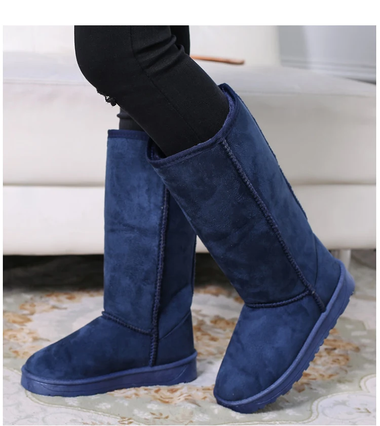 Foreign Trade Europe  America Classic Snow Boot Women Gaotong Snow Boots Female Russia 33 Centimeters Height Boots 41 Yards Code