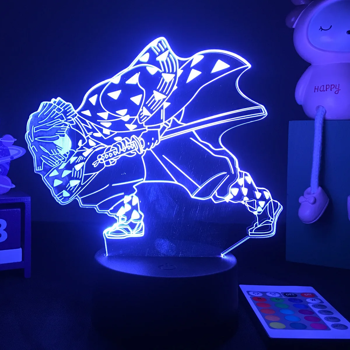 Anime Demon Slayer 3D LED Lamp Rengoku Kyoujurou Figure Night Light for Kid Child Bedroom Decor Cool Kimetsu No Yaiba Dropshippg best night light