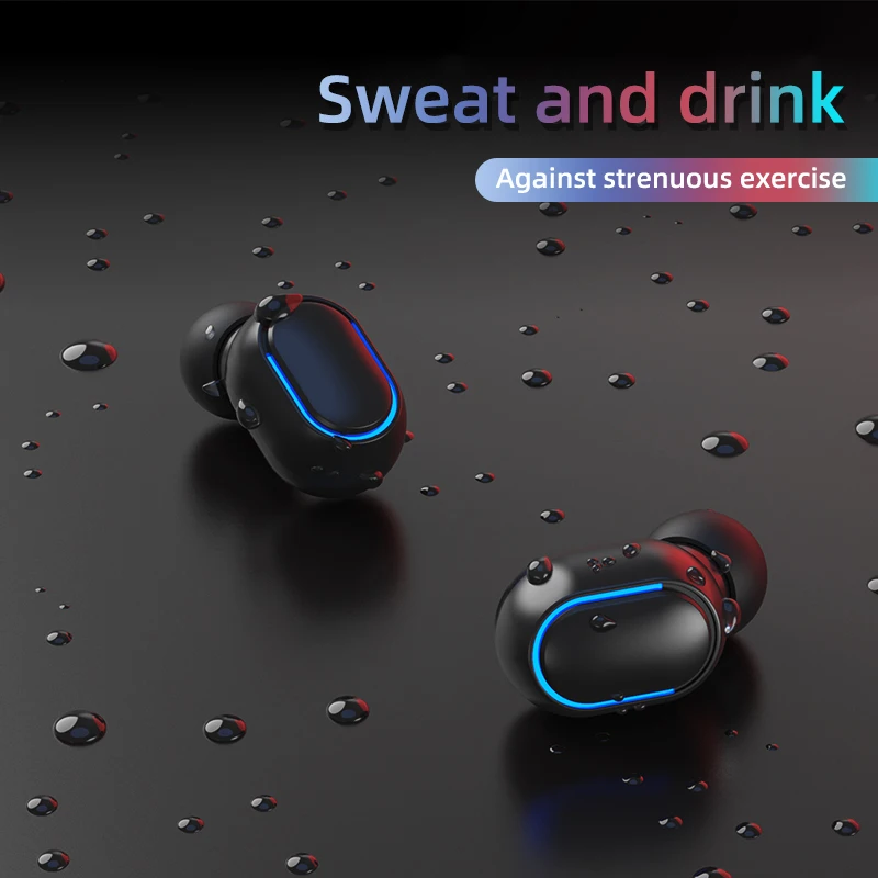 Wireless Earphone Bluetooth V5.0 TWS Wireless Bluetooth Headphone LED Display with 1800mAh Power Bank Headset for Xiaomi Lotus