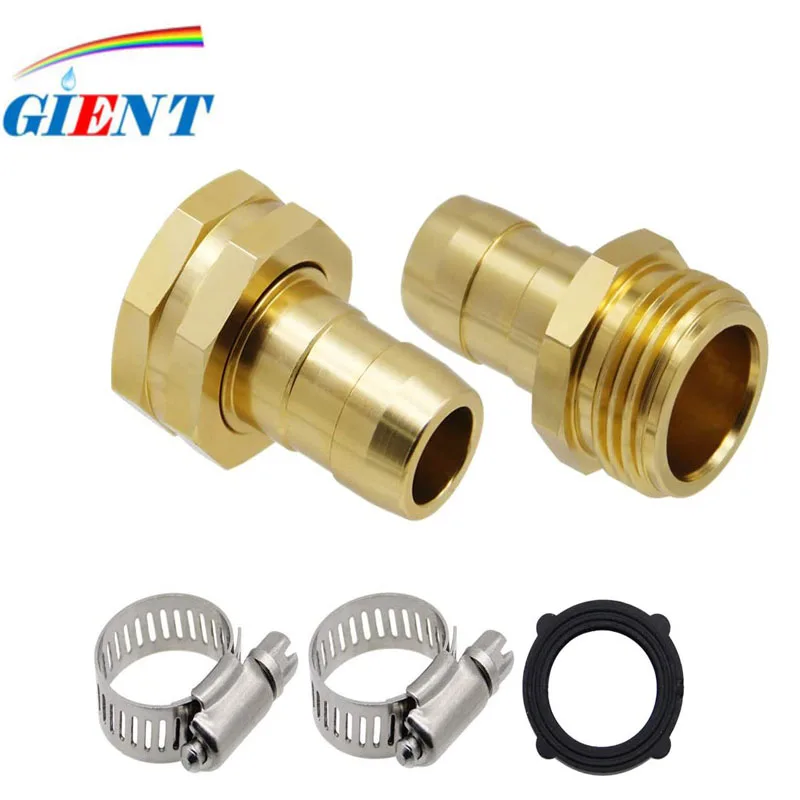 Hourleey 2 pezzi tubo da giardino in ottone Splitter - 2 vie