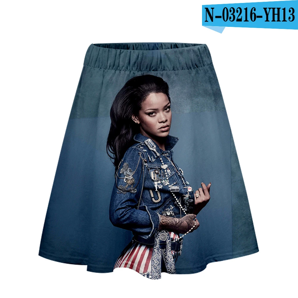 Rihanna юбка Harajuku Повседневная стиль Harajuku поп юбки новые сексуальные Kpop Женские повседневные Горячая Распродажа Rihanna Мода - Цвет: F