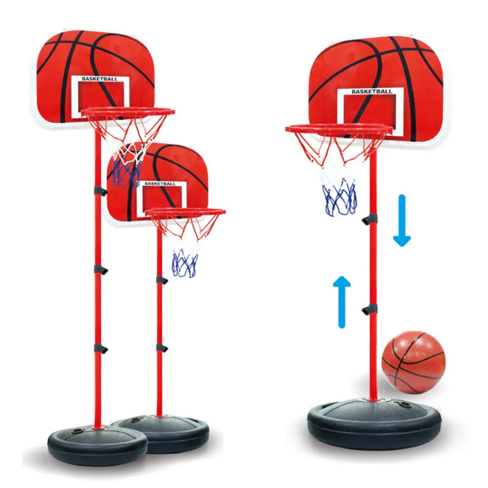 63-165 см портативная детская баскетбольная подставка Регулируемая, баскетбольная доска высота с надувной баской Игровой Набор для занятий