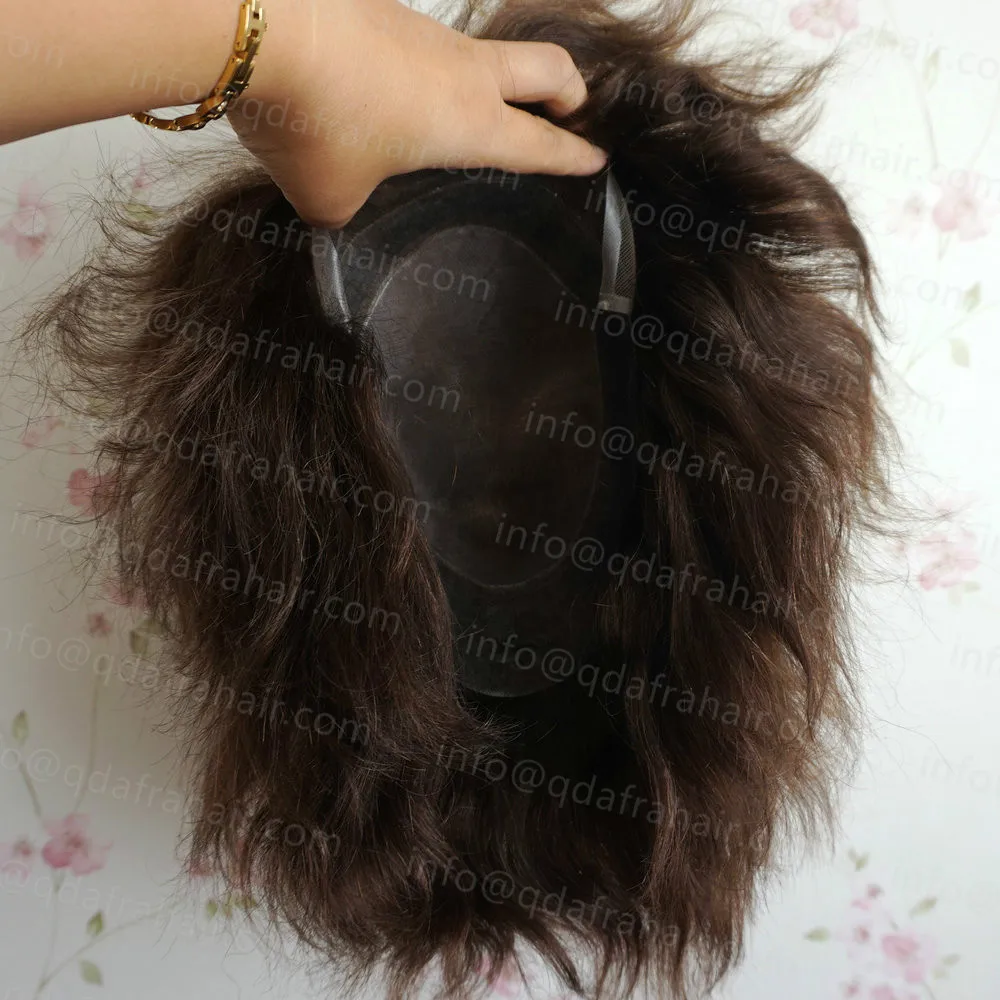 Hstonir парик для мужчин мужские волосы s шиньон индийские волосы remy Швейцарский парик на кружеве H046
