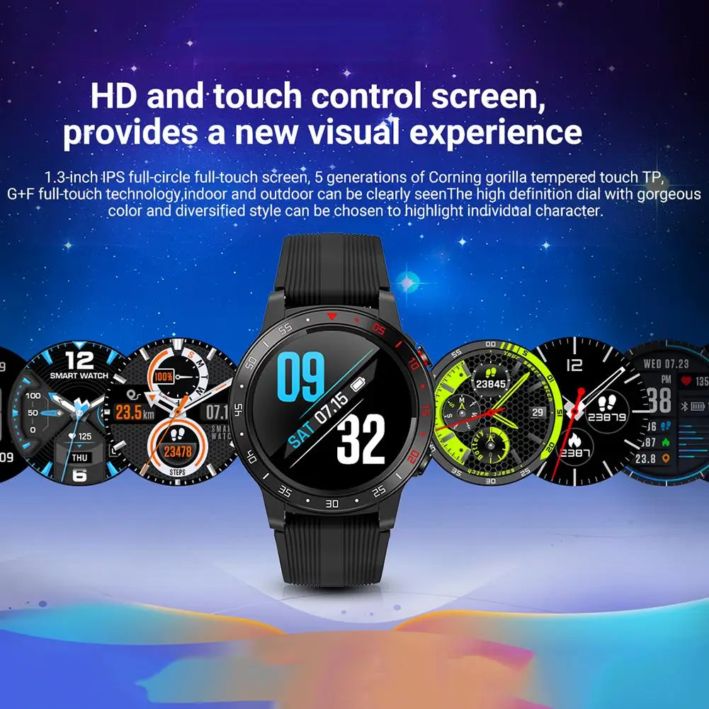 M5S Waterproof Sports Smart Health Watch Heart Rate Blood Pressure Monitor GPS Fitness Tracker Bluetooth Outdoor Smart Bracelet