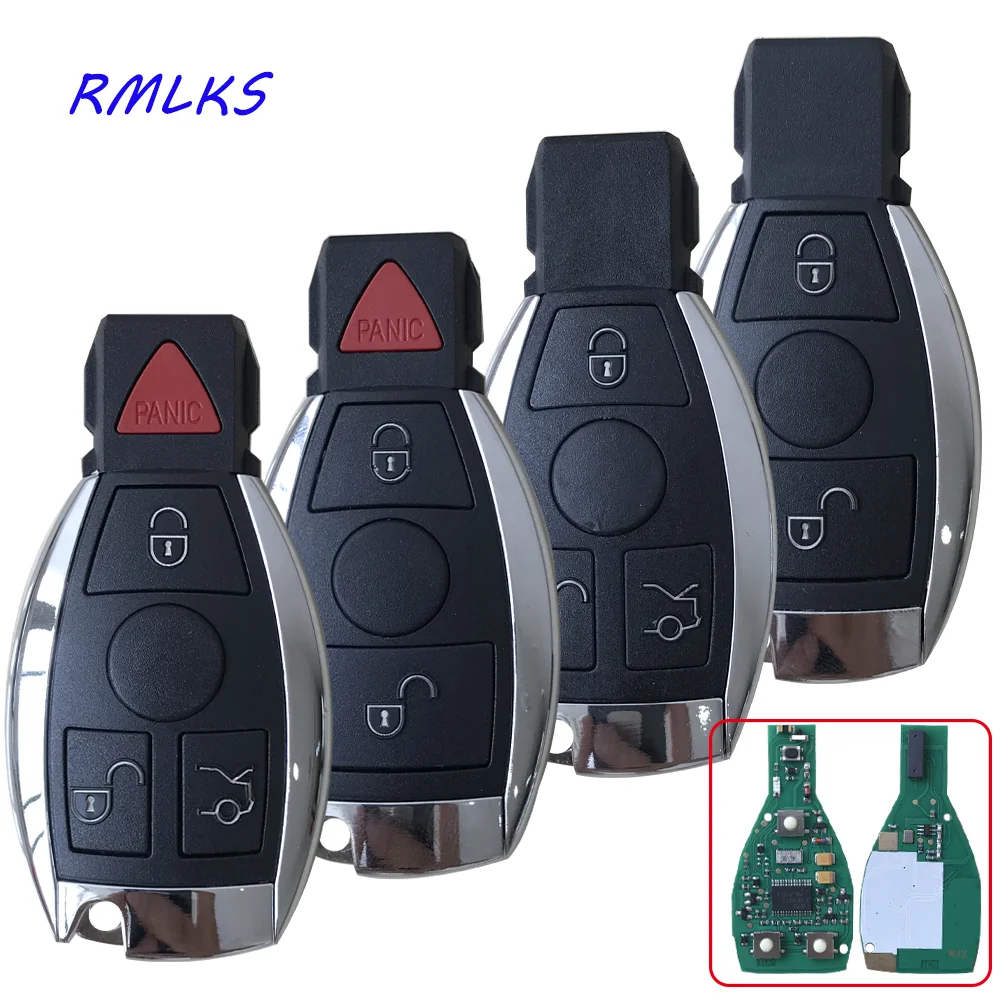 Smart Remote Key 315MHz 433MHz Car Auto Fit For Mercedes Benz 2000+ NEC BGA Type Remote Key Fob For MB With Emeregcny Key Blade