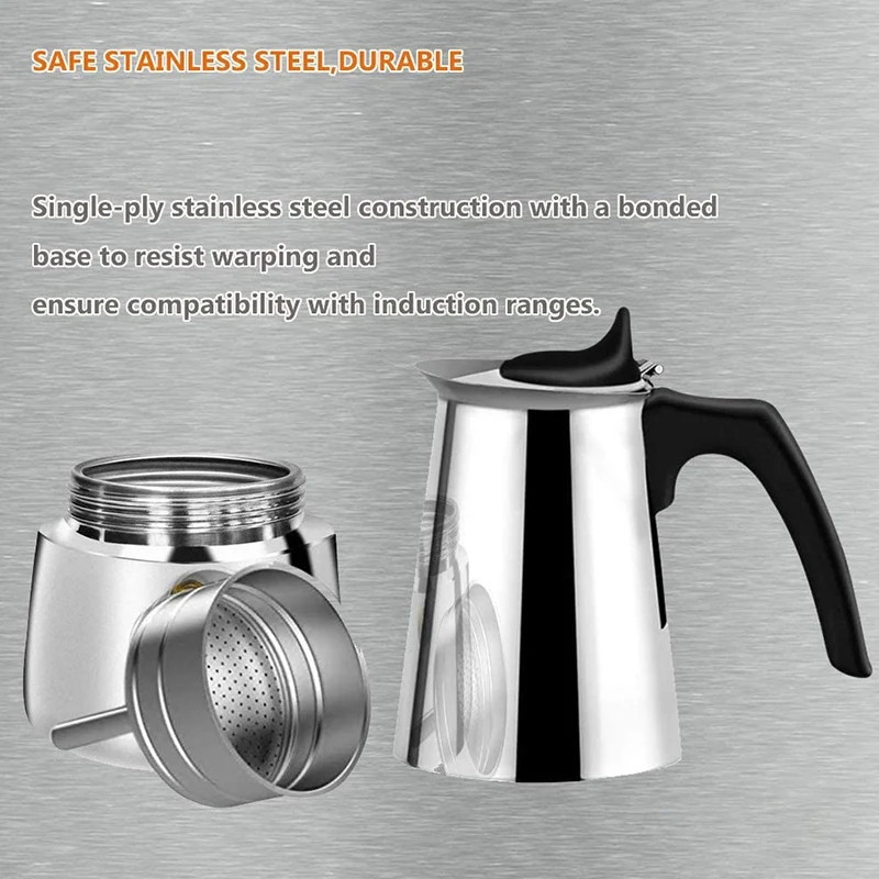 Эспрессо Moka Pot Percolator Итальянская Кофеварка 6 чашек 10 унций/300 мл Классическая