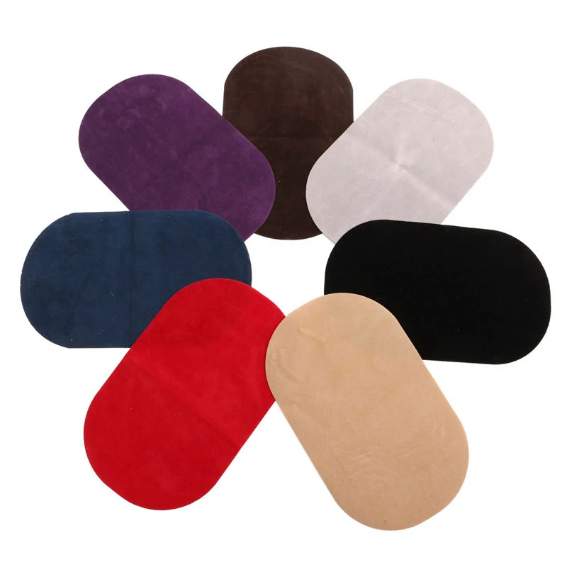 1 Пара простых овальных вышивных нашивок термоклейкие нашивки для шитья ремонта