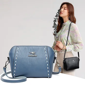 

2020 Winter Women Flap Shoulder Bag Small Classic Leather Female Messenger Handbags Ladies Crossbody Sling Bag Thread Sac A Main