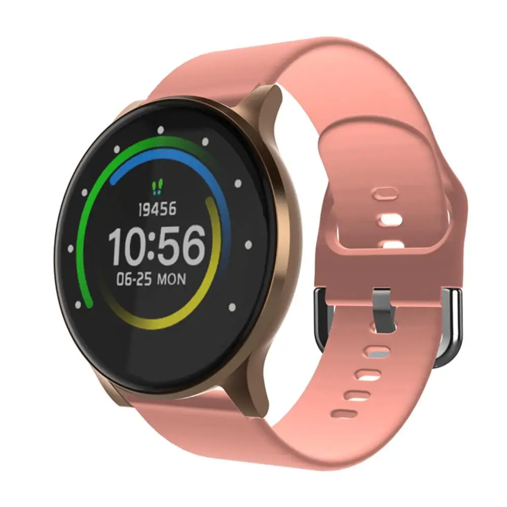 Смарт-часы браслет монитор сердечного ритма HT06 Смарт-часы мужские шагомер браслет для IOS Android huawei Honor Xiaomi Mi Band 3 4 - Цвет: Розовый