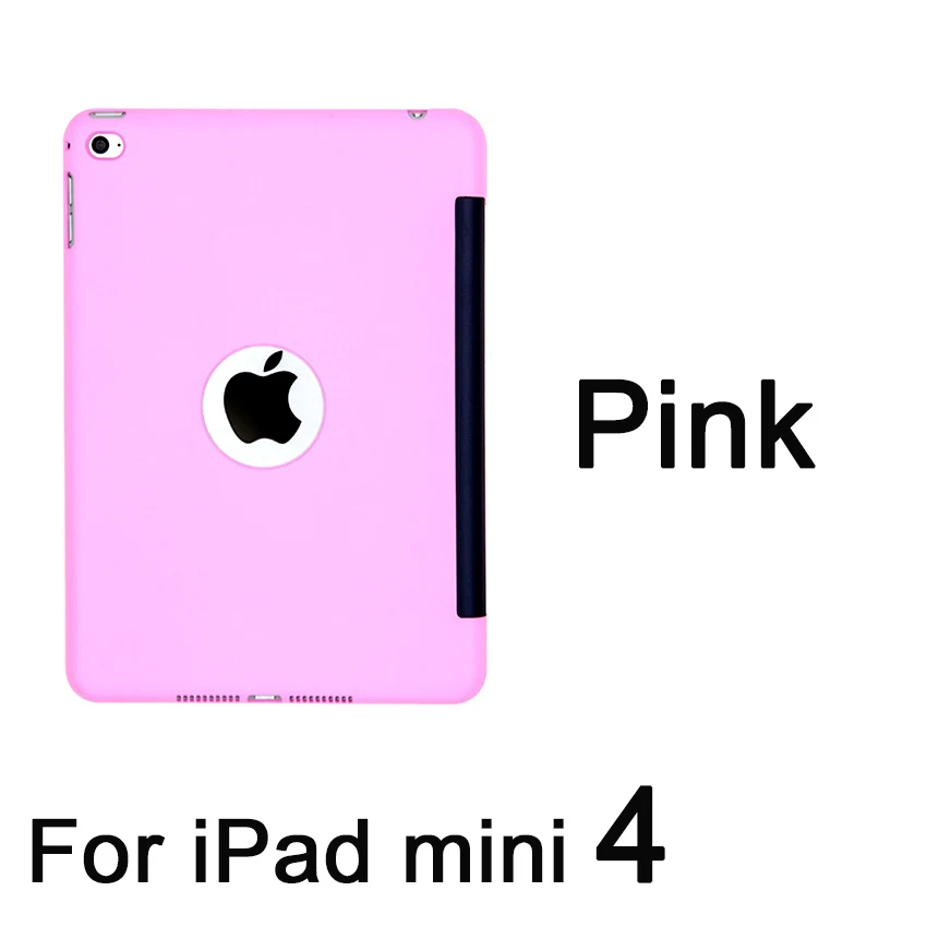 Беспроводной Bluetooth чехол-клавиатура для IPad Mini4 Mini 4 A1538 A1550 ABS+ пластиковый защитный чехол+ подарки - Цвет: Розовый