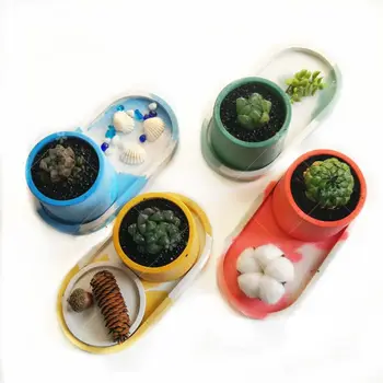 

2020 New 5Pcs DIY Ashtray Silicone Mold Oval Epoxy Resin Casting Coaster Molds Art Tools