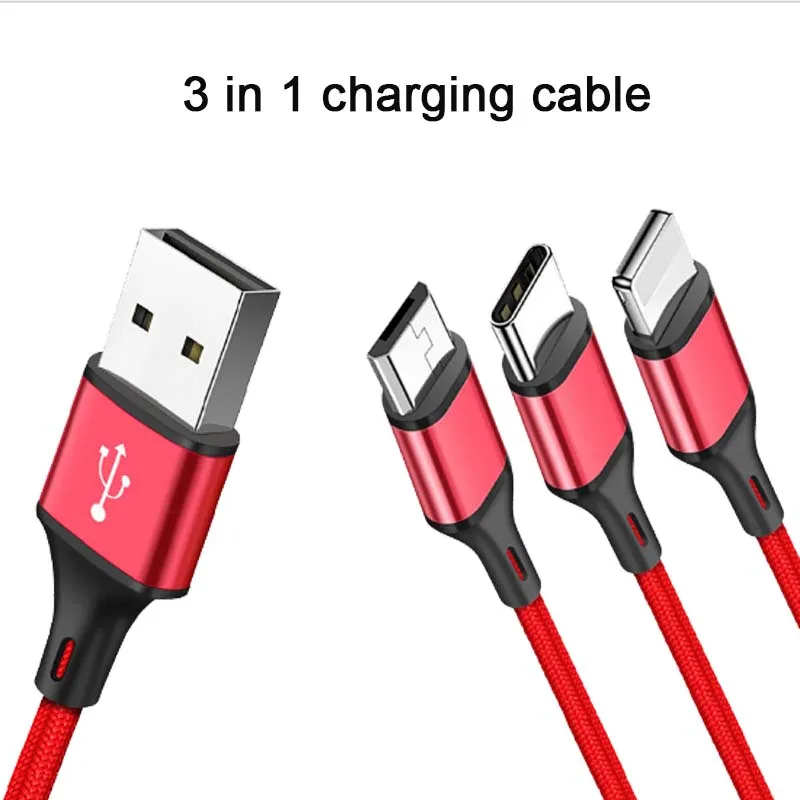 3 в 1 зарядный кабель с USB C usb type c Micro lightning