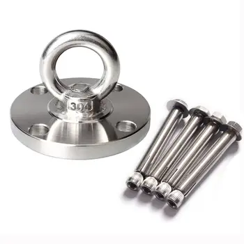 

Loading Capacity: 2204 lbs SUS304 Stainless Steel Suspension Hook Wall /Ceiling Mount Bracket for Gym Suspension Training Straps