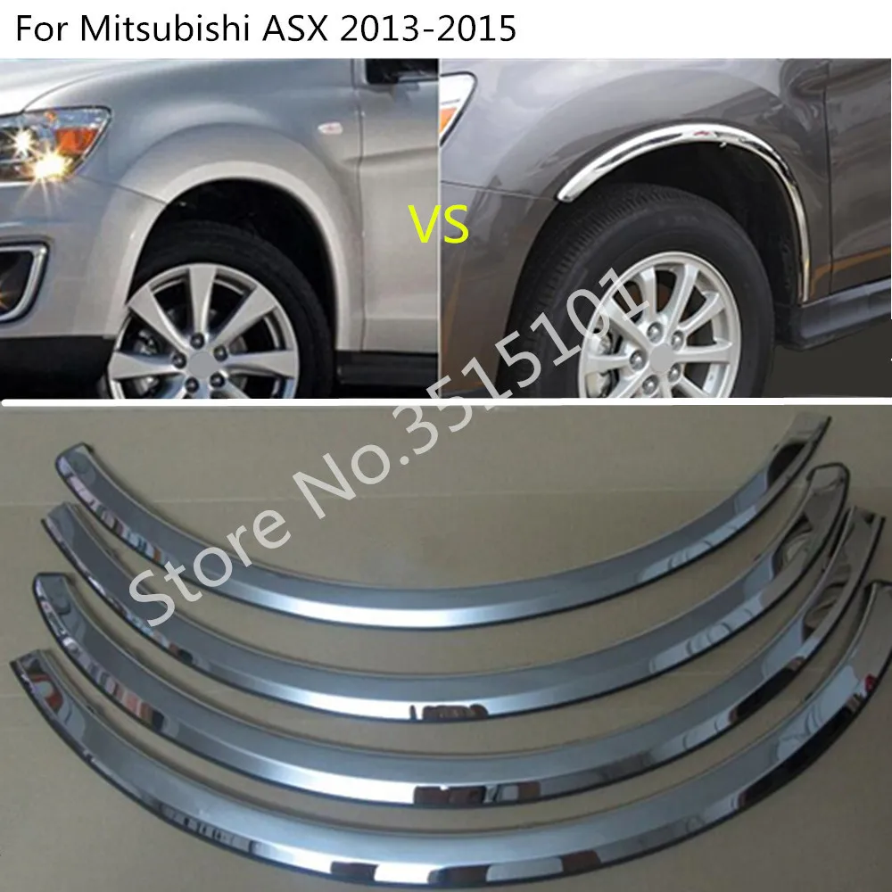 Для Mitsubishi ASX 2013 автомобильный корпус база крышка передняя спойлер сторона треугольное колесо брови отделка вытяжки 4 шт