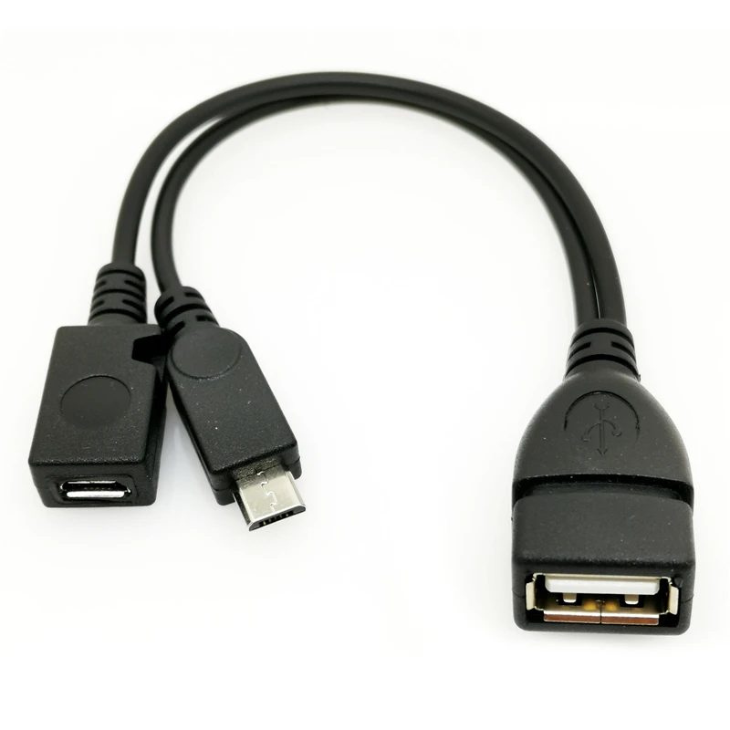 2 в 1 OTG микро USB узловой мощный Y образный разветвитель адаптер к 5 контактному
