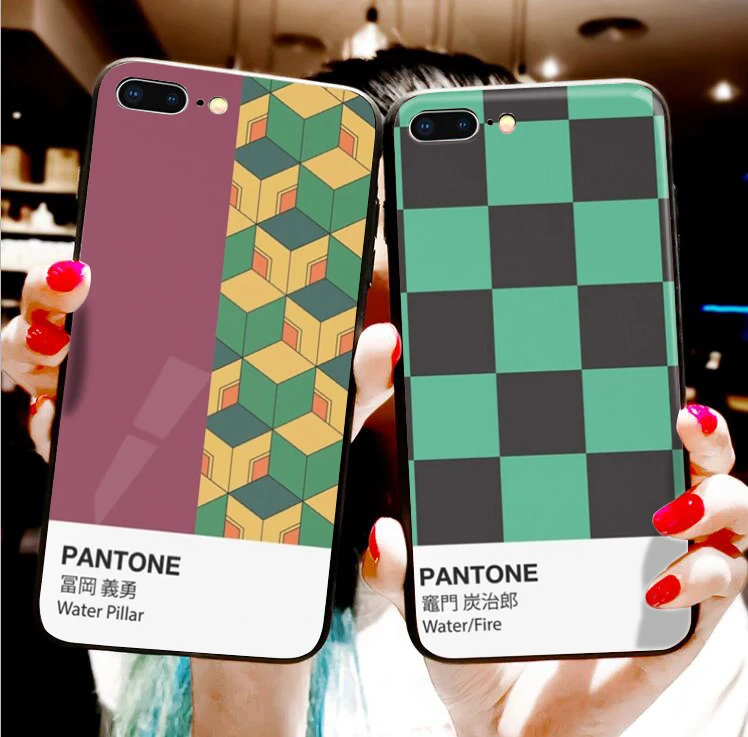 Чехол для телефона Kamado Nezuko Kimetsu no Yaiba Demon Slayer черный мягкий чехол Pantone iphone 6/6s/7/8