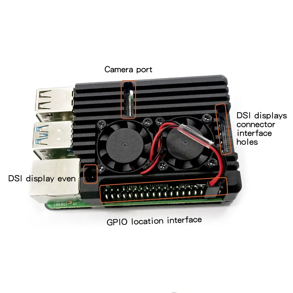 Компьютеры Raspberry pi 4 b металлический чехол алюминиевый сплав рассеивания тепла