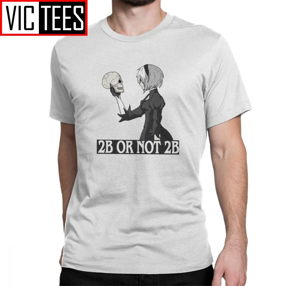 

NieR Automata 2B Or Not 2B Men's T Shirts YoRHa 2B Game Fashion Tees Short Sleeve T-Shirts Pure Cotton Gift Idea Sweatshirt