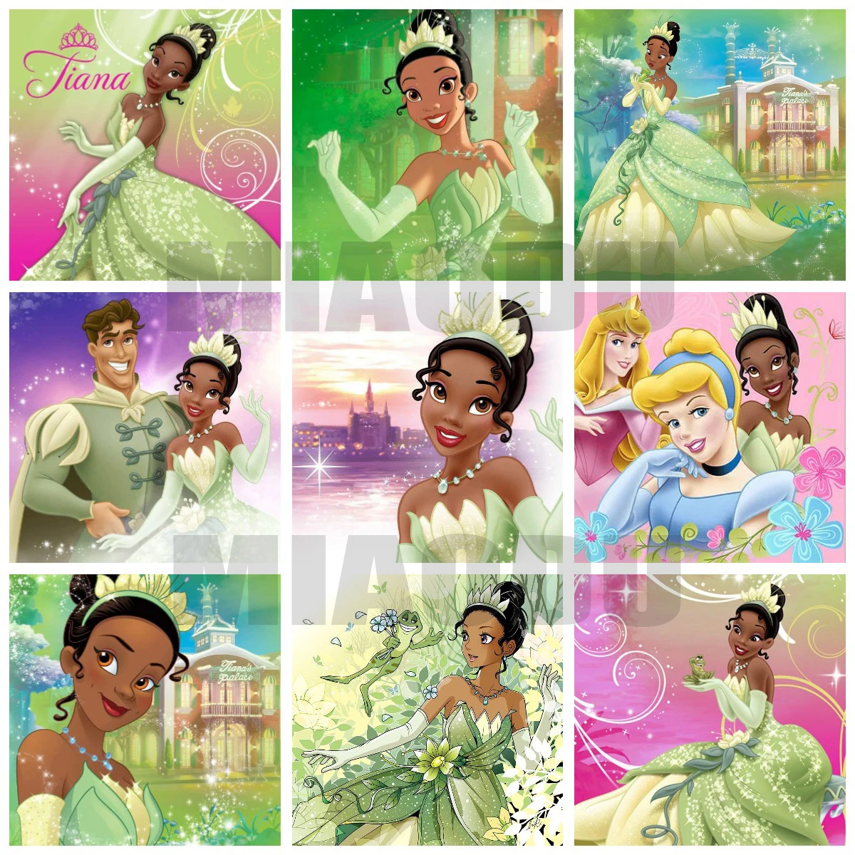 tabaco Nueva llegada pluma Pintura de diamantes 5D Diy, dibujos animados de Disney, la Princesa y la  rana, princesa Tiana, bordado, Kits de punto de cruz, mosaico, decoración  del hogar|Pintura de punto de cruz de diamantes| -