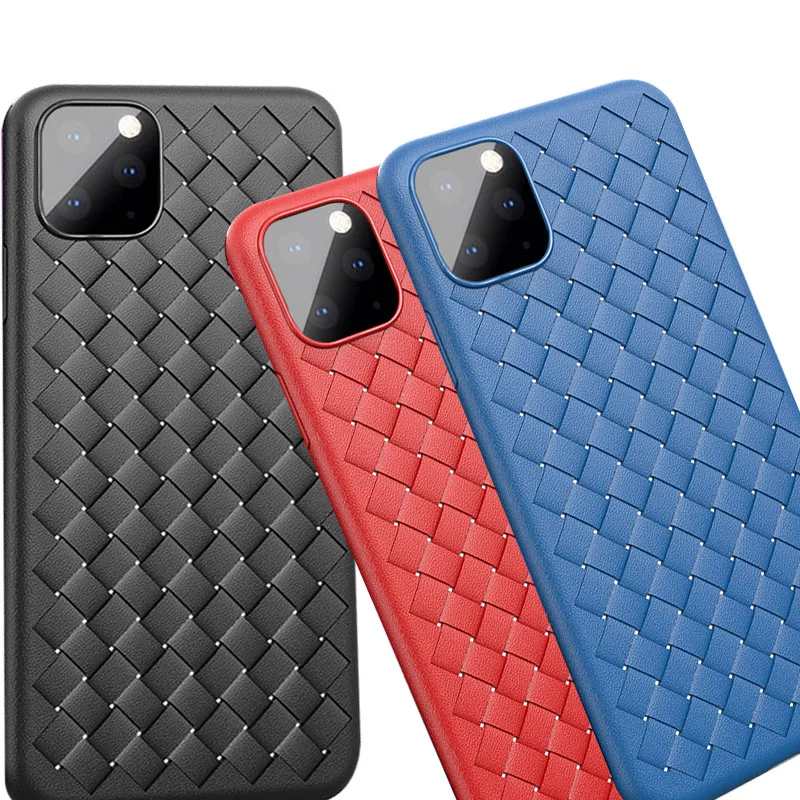 

For iphone 11 case luxury BV Grid Weaving Slim soft Protective Anti-fingerprint for iPhone 11 Pro Max For iphone 11 Pro Max Case