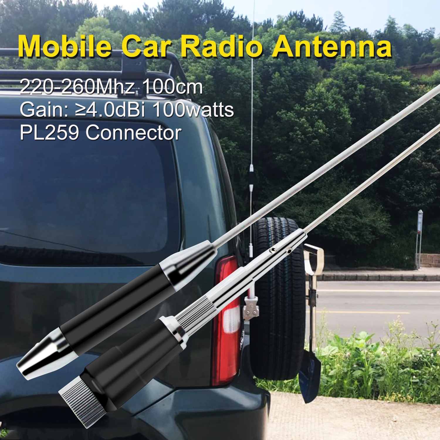 antenne mobile gain élevé pour autoradio mobile tyt