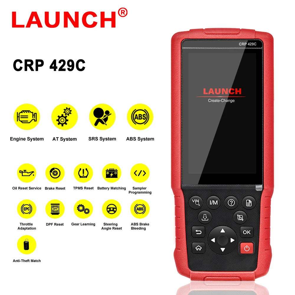 Считыватель кодов LAUNCH X431 Pro CRP429C OBD OBD2 для 4 систем диагностики автомобиля + 11 функций сброса автоматический