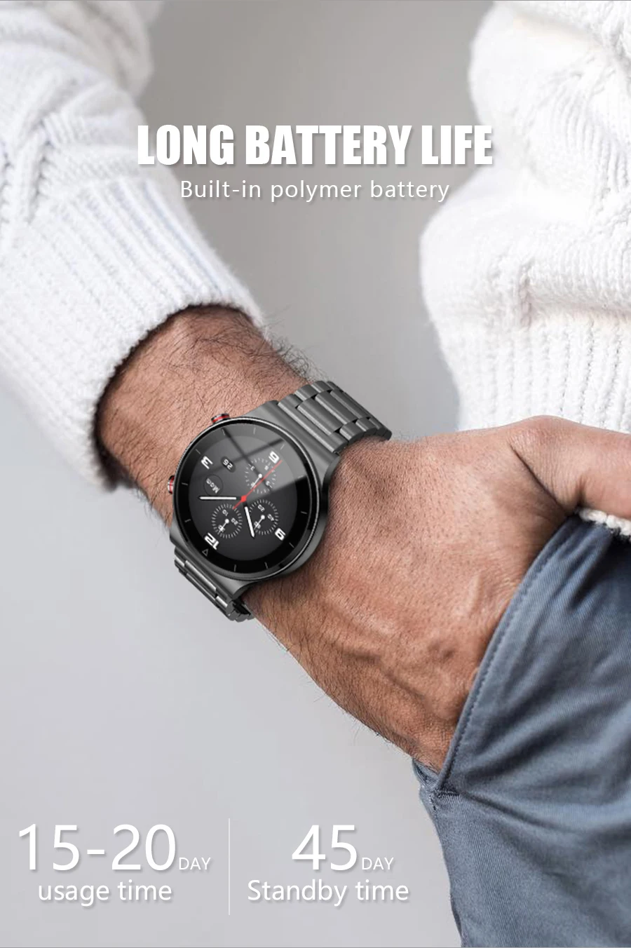 KUSDO 2021 Men's Smart Watch Dial Calls Watches Waterproof Fitness Bracelet Tracker Smartwatch For Xiaomi Android Apple Huawei