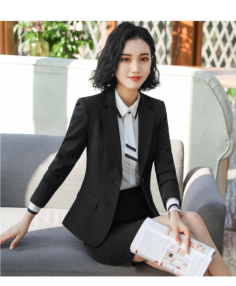 New Business Interview Women Suit Large Office Ladies Wear Long Sleeved Work Pants Slim Jacket And All Maternity