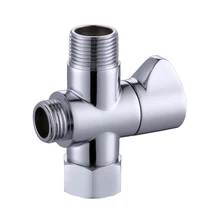 Крылатые 3-х полосная Т-адаптер Регулируемая хромированная отделка запорный разъем с гальваническим покрытием тройник разъем металлический холодной и горячей воды
