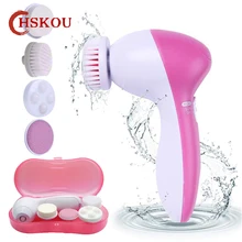 

HSKOU5 in 1 Face Cleansing Brush Silicone Facial Brush Deep Cleaning Pore Cleaner Face Massage Skin Care Waterproof Facial Brush