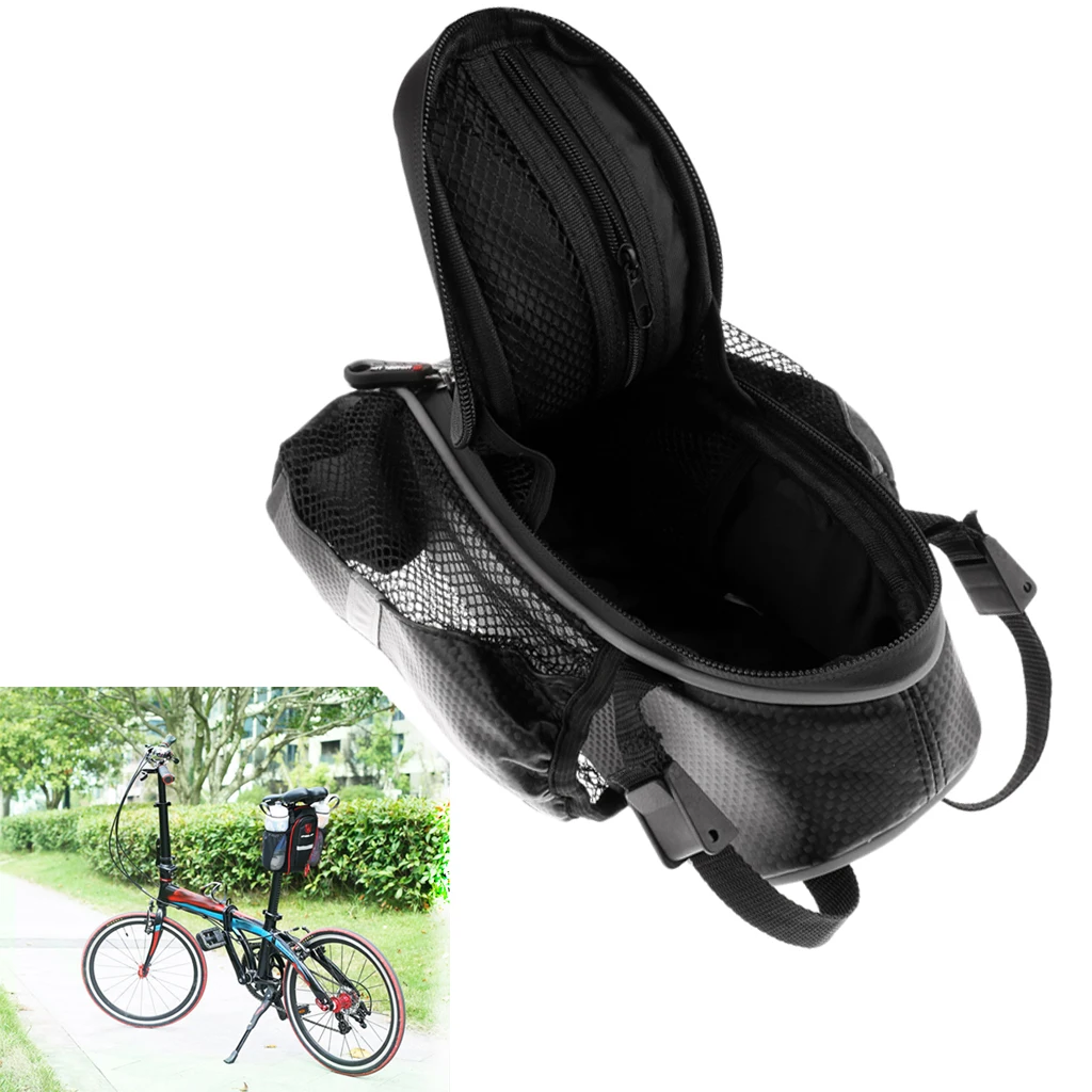 Bicycle MTB Cycling Saddle Bag, Waterproof Bike Bag Back Seat Pouch, Bicycle Repair Tools Pocket Pack with Reflective Stripes