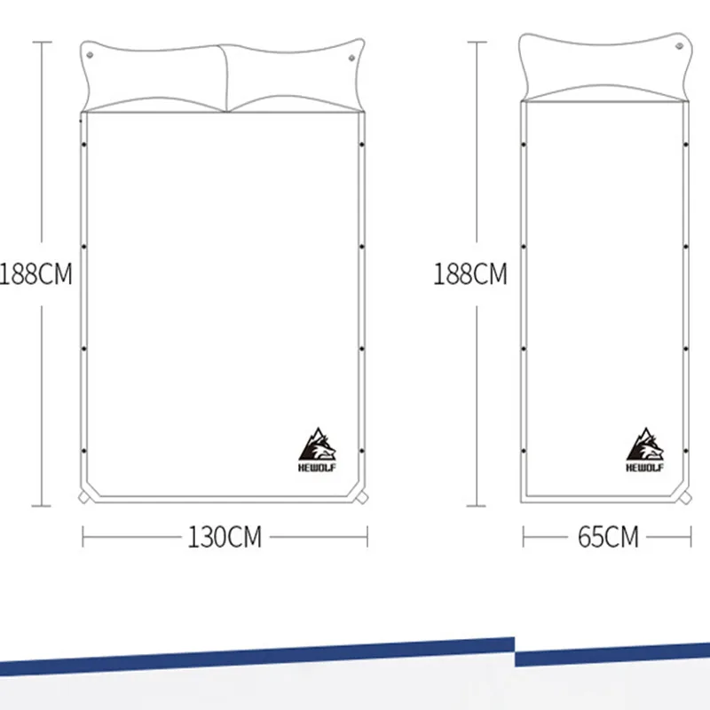Hewolf Автоматический надувной матрас утолщение 5 см Открытый Кемпинг коврик складной тент коврик автомобиля надувной матрас 2/3 человек кровать