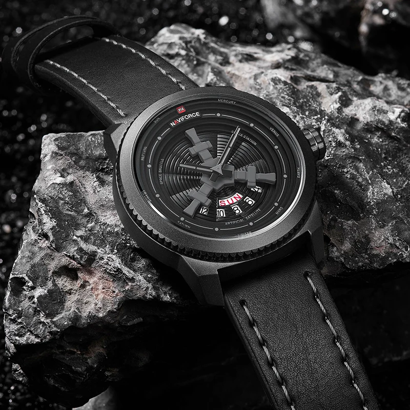 Топ люксовый бренд NAVIFORCE мужские спортивные часы мужские кварцевые часы мужские модные повседневные часы с кожаным ремешком армейские военные наручные часы