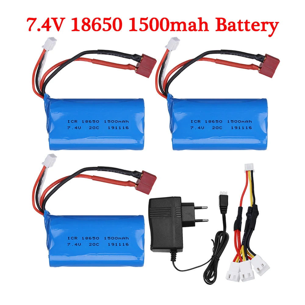 

2S 7.4V 1500mAh Lipo Battery 12423 12428 For Wltoys 144001 12401 12402 12402A Crawler Car Battery 1500 mah 7.4 V 18650 battery