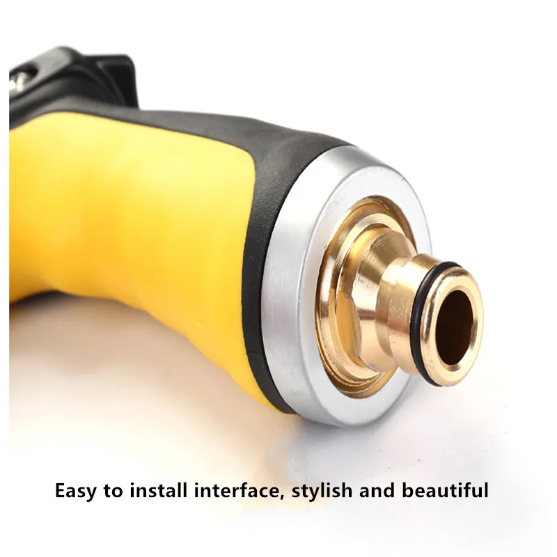 The New Good Quality Multifunctional Zinc Alloy Encapsulation High Pressure Power Washer ABS HandleGarden Shower Tool 4023