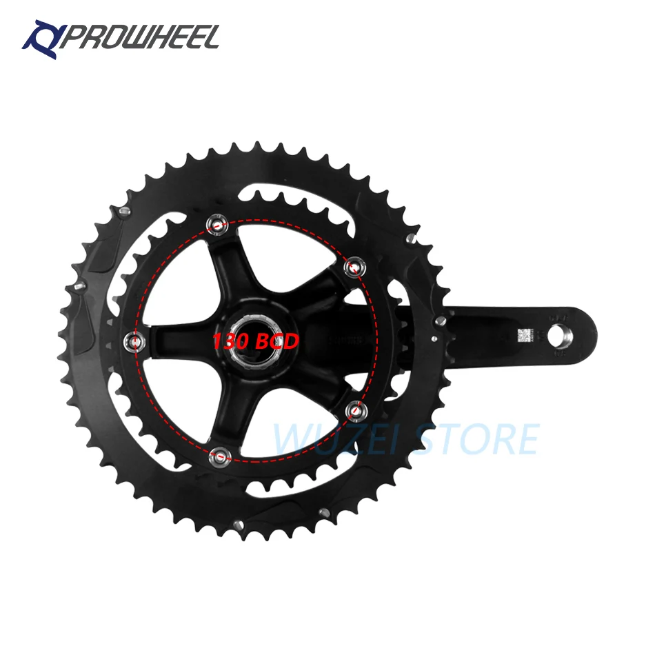 PROWHEEL дорожный полый двойной шатун цепи 50 T-34 T 53 T-39 T 170 мм Кривошип 110/130 BCD Нижний Кронштейн Запчасти для дорожного велосипеда