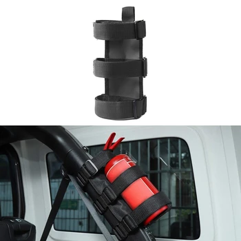 

Fire Extinguisher Holder Adjustable Extinguisher Mount Strap for 1987-2019 Jeep Wrangler JK JL TJ CJ YJ (Black)