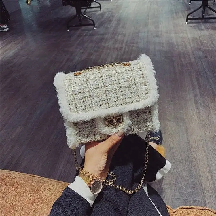 

Small Bag Women's 2019 Winter New Style Fashion Fashion Korean-style Versatile INS Students Shoulder WOMEN'S Bag Chain Shoulder