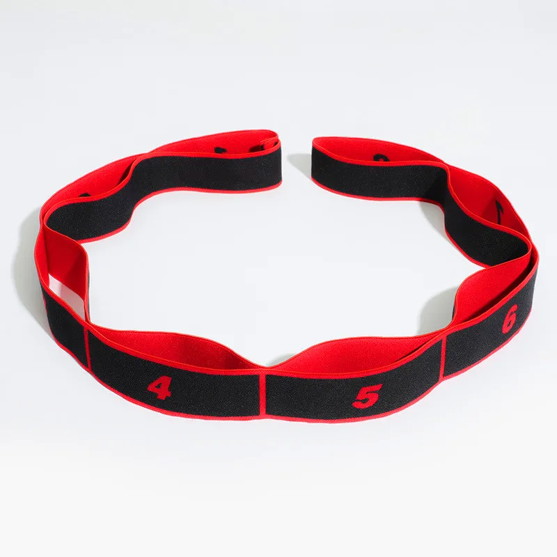 Red black Для профессиональной йоги, латинских танцев, фитнеса, тянущийся ремень, эластичная лента, петля для пилатеса, тренажерного зала, фитнеса, упражнений, Эспандеры - Цвет: Red black