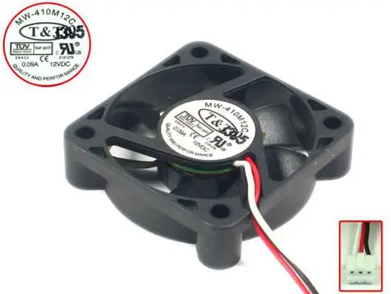 

TT MW-410M12C DC 12V 0.09A 3-проводной 40x40x10 мм вентилятор охлаждения сервера