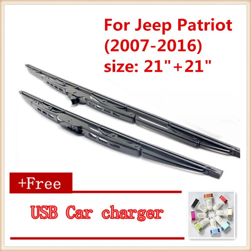 2 шт./лот щетка стеклоочистителя для лобового стекла автомобиля для Jeep Патриот(2007-), размер: 2"+ 21" - Цвет: Красный
