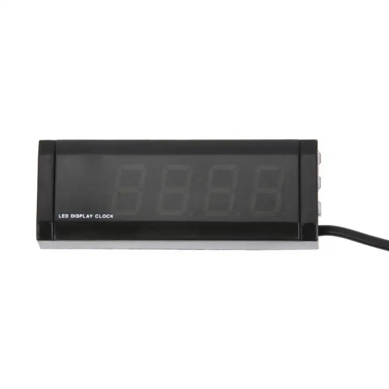Auto Car Interior Thermometer Clock Voltmeter LED Digital Display Calendar 12/24 Hours Automovil Universal Date Display