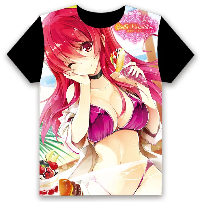 15 Модная мужская футболка, аниме Rakudai Kishi no кавалерия курогане шизуку, косплей, короткий рукав, черная футболка, топы, летняя забавная рубашка - Цвет: 15