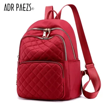 

Backpack waterproof Oxford multifunctional bag for women shoulder ladies fashion backpack rhombus embroidery thread nylon plaid