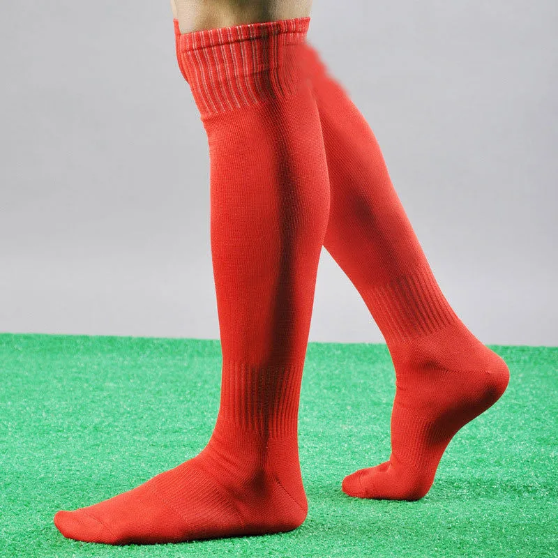 Мужская одежда Простые Длинные носки спортивные гольфы хлопковые носки впитывающие пот большие носки мужские - Цвет: Красный