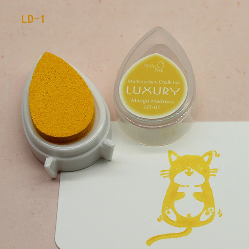 LD-1 Мини капли воды форма чернил Pad Красочные мультфильм чернила для печати Pad набор для DIY Искусство ремесло JS22 - Цвет: LD-1